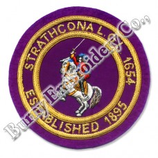 Masonic Regalia Round Shape Hands Embroidery Blazer Badge